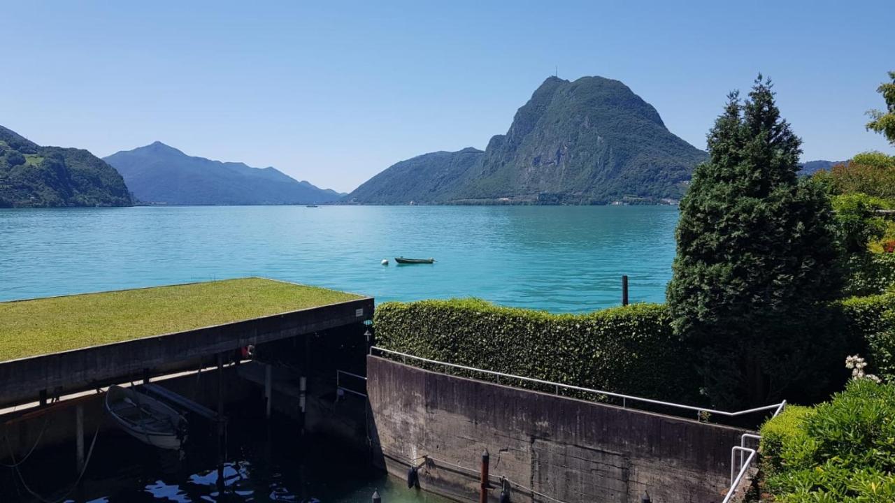 Ferienwohnung Terrace On The Lake Lugano Exterior foto