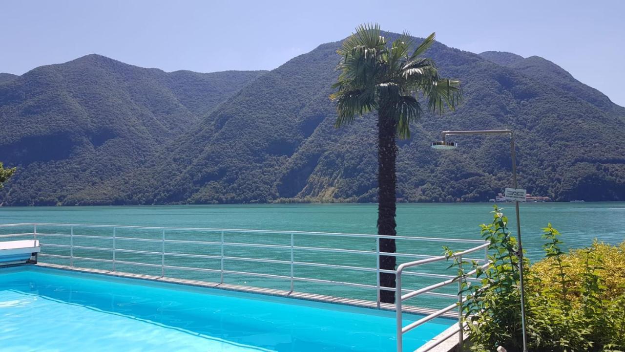 Ferienwohnung Terrace On The Lake Lugano Exterior foto